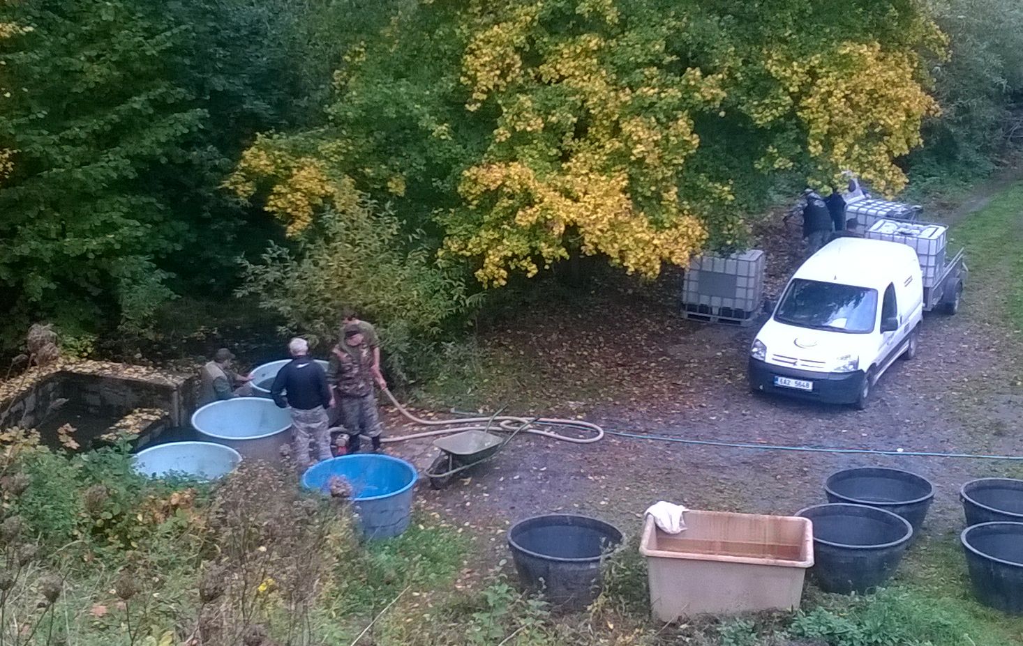 příprava pře výlovem